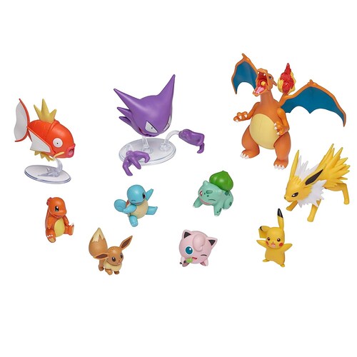Pokémon Ultimate Battle Set 10 Figuras Pikachu + Charizard + Charmander.