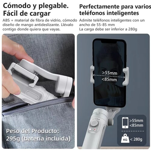 Estabilizador Gimbal Axnen Hq3 3 Ejes Plegable Para Celular