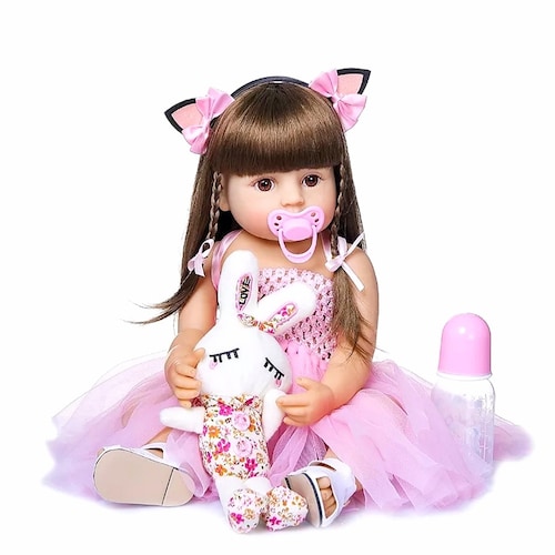Muñecas Reborn De Silicona De Cuerpo Completo De 55 Cm