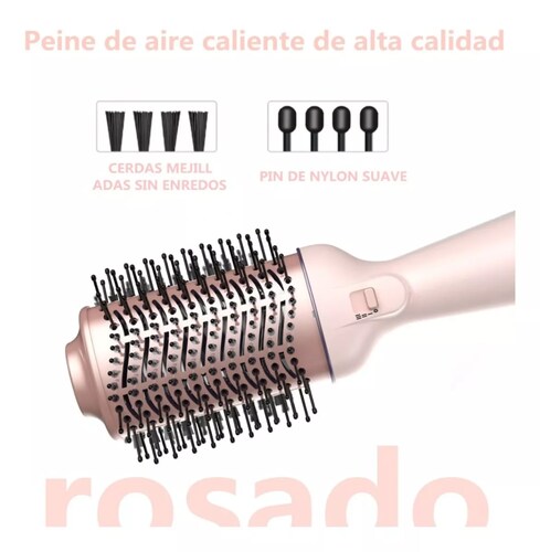 Cepillo Alaciador/rizador Y Secador De 4 En 1 Cepillo Secado