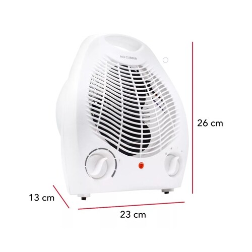  Calefactor Con Ventilador Rc-a01 Color Blanco