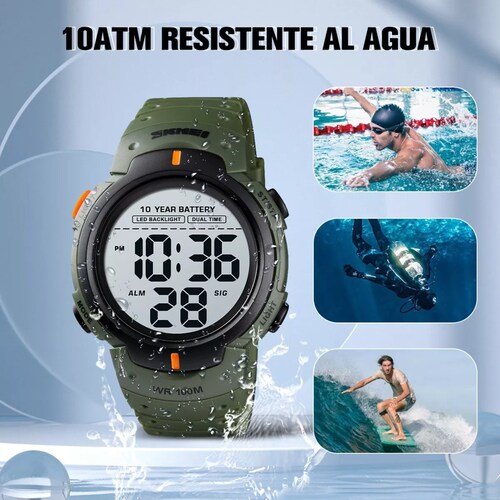 Reloj Pulsera Digital Skmei 1560 10atm Reloj De Buceo Nadar.