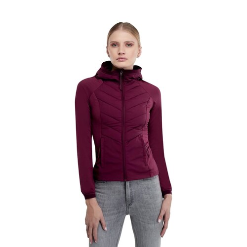 Chamarra capitonada para mujer, color vino, marca Prokennex, mod. 1095321
