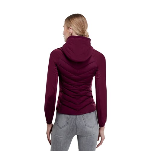 Chamarra capitonada para mujer, color vino, marca Prokennex, mod. 1095321