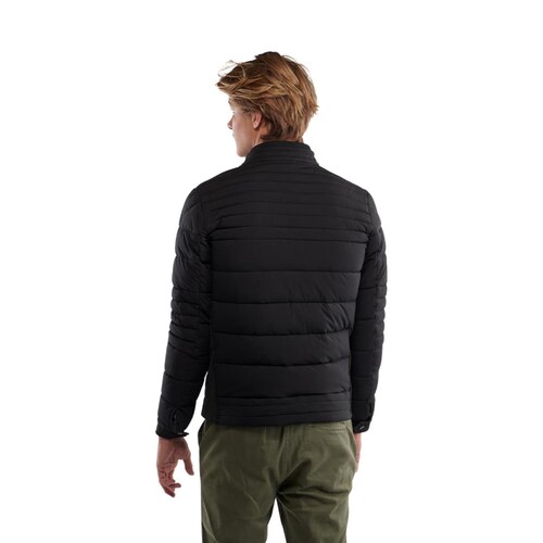 Chamarra negra para hombre, repelente al agua, marca HPC Polo, mod. 1042169