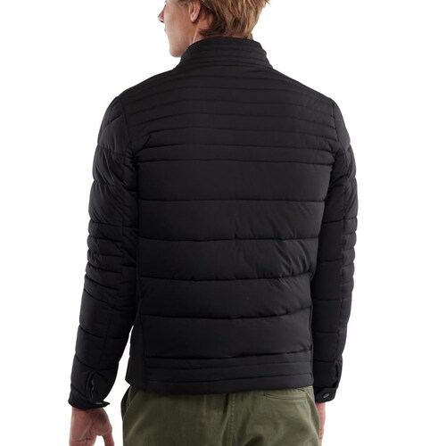 Chamarra negra para hombre, repelente al agua, marca HPC Polo, mod. 1042169