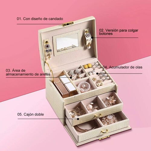 Caja Organizadora De Joyería Portatil