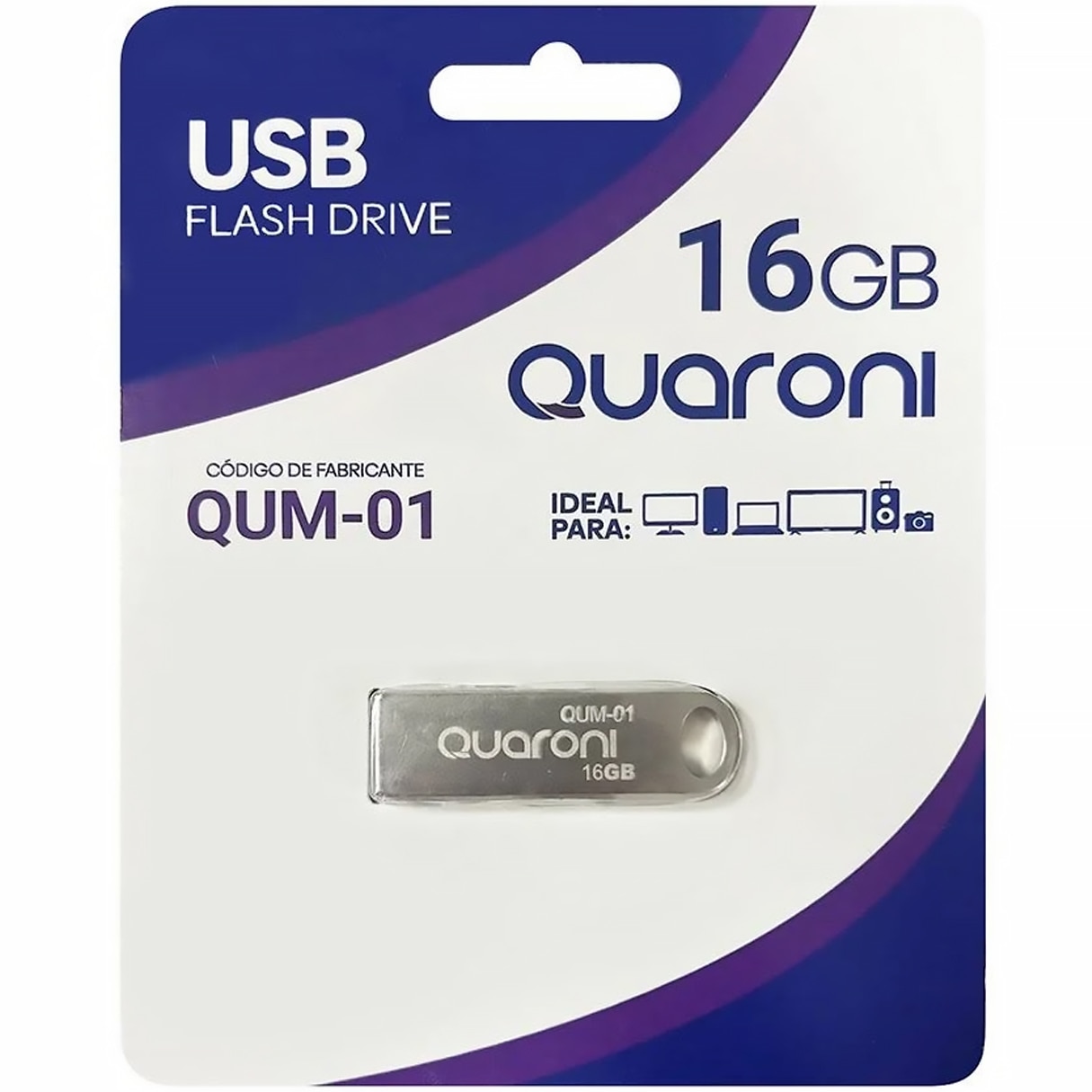 16 GB - Memoria USB Quaroni 2.0 - CF. QUM-01