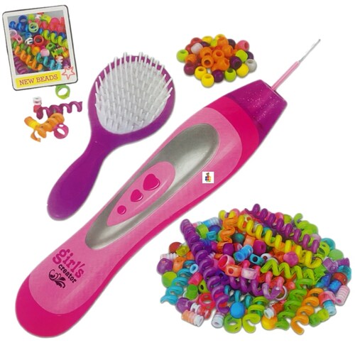Juego Para Hacer Pulseras Con Trenzador Cepillo Y Accesorios