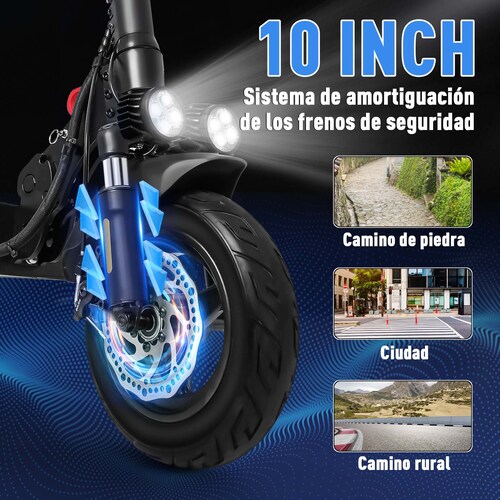 Scooter Eléctrico Honey Whale T4-B Negro.