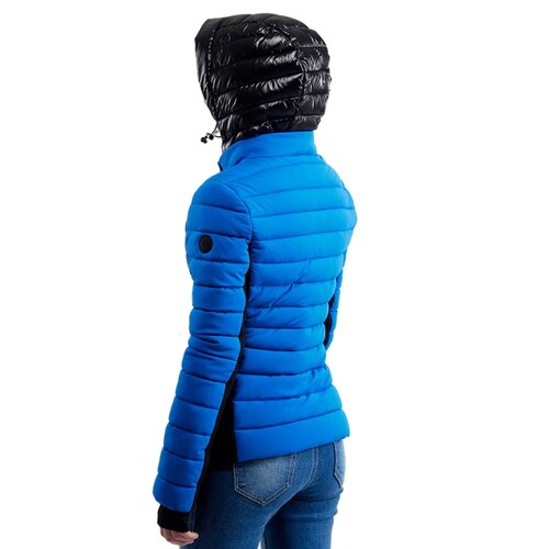 Chamarra capitonada para mujer, Holly Land, color azul rey, mod. 1094839