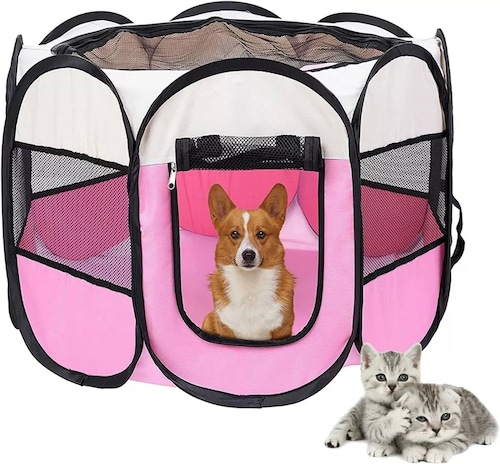 Corral Perro Casa Mascotas Plegable Portátil Multifuncional