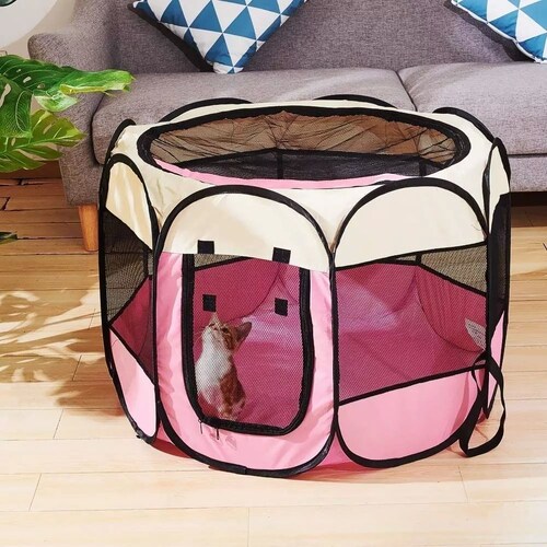 Corral Perro Casa Mascotas Plegable Portátil Multifuncional