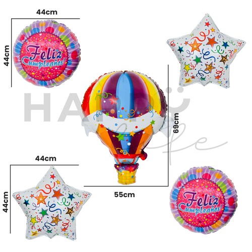 Globos de feliz cumpleaños metalico, decoración de cumpleaños, fiesta infantil, happy birthday