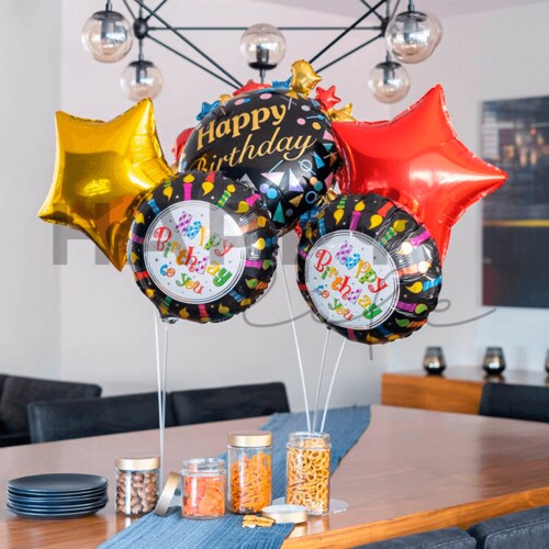 Globos de feliz cumpleaños metalico, decoración de fiesta Happy Birthday