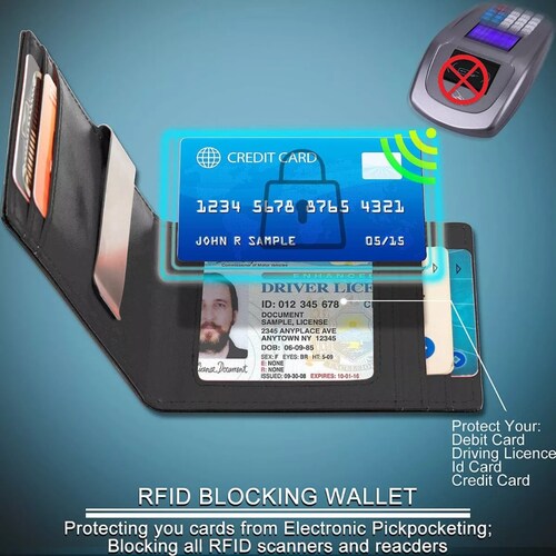 Carteras Para Hombre Rfid Que Bloquean El Dinero Clip De Dob