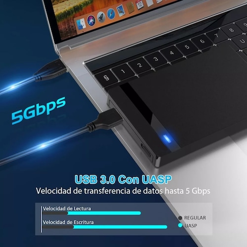 Caja Disco Duro Externo 2.5 Usb3.0 Sata Hdd Ssd Usap 7/9.5mm