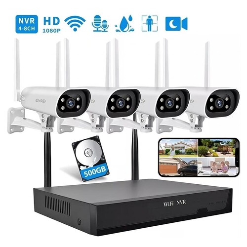Kit De 4 Camaras Videovigilancia Circuito Cerrado 500gb