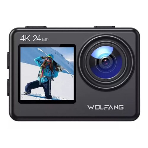 Videocámara Wolfang Cámara de acción GA200 4K negra