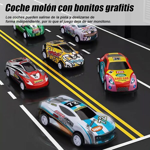 Camión Porta Coches Carros Color Rojo con Eyección de Luz y Sonido 25 Piezas Juguetes