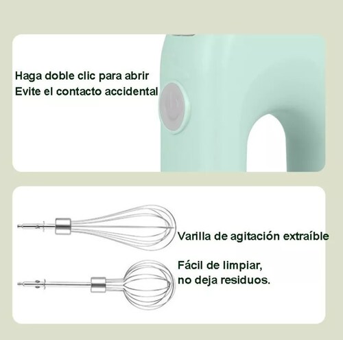Mezclador De Inmersión Portátil Usb Recargable