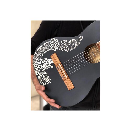 Guitarra Acústica Bamboo 36" Nordic Wolf y Funda Acolchada