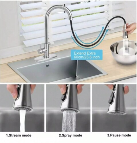 Mezcladora Para Fregadero Flexible Llave Cocina Puede Sacar 3 Modos.
