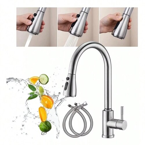 Mezcladora Para Fregadero Flexible Llave Cocina Puede Sacar 3 Modos.