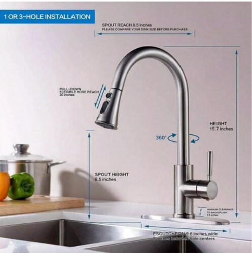Mezcladora Para Fregadero Flexible Llave Cocina Puede Sacar 3 Modos.