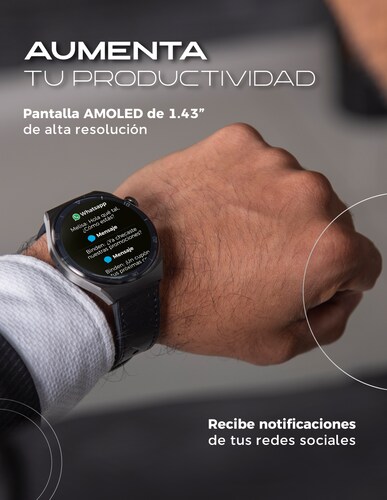 BINDEN Smartwatch ERA One Class AMOLED Llamadas Correas Extras Asistente de voz Negro