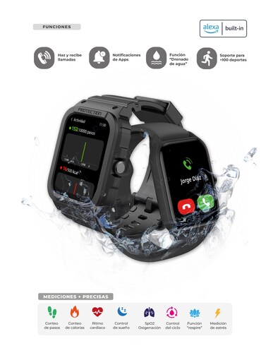 Smartwatch BINDEN Era XTream X1 Haz Llamadas +1 Correa de Regalo Negro 50mm