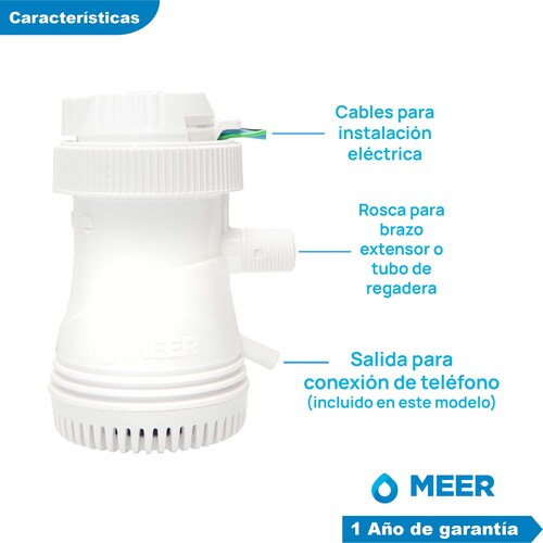 Regadera Eléctrica de Baño de 3 Temperaturas 5500W de Potencia Incluye telefono.