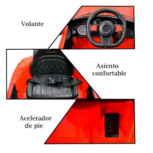 Carro Montable Electrico 6V Tipo Audi 915 Rojo