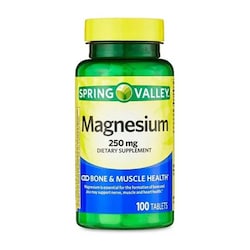 Magnesio 250mg 100 tabletas Spring Valley Magnesium