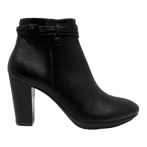 Botines Negros Carlo Rossetti Mujer Piel Cómodos 9 cm 
