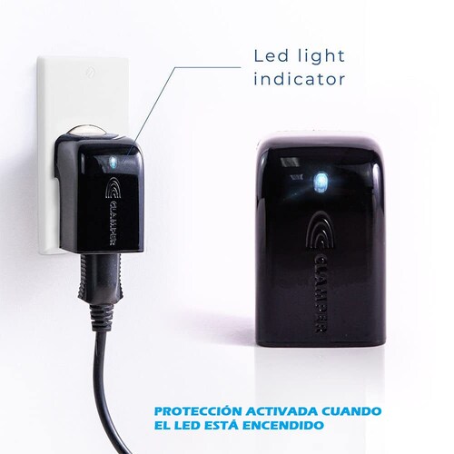 Supresor Picos Eléctricos Protector Rayo Iclamper Pocket Fit Negro.