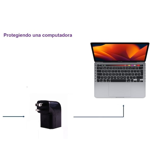 Supresor Picos Eléctricos Protector Rayo Iclamper Pocket Fit Negro.