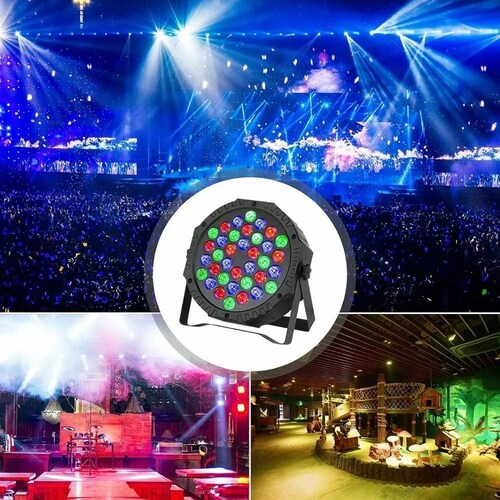 2 Pack Cañón Led 36x1 Luces Audio Rítmico Multicolor Fiestas