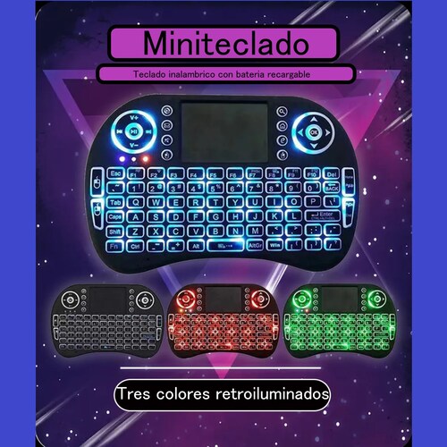 mini teclado inalambrico touchpad Español Tv Box