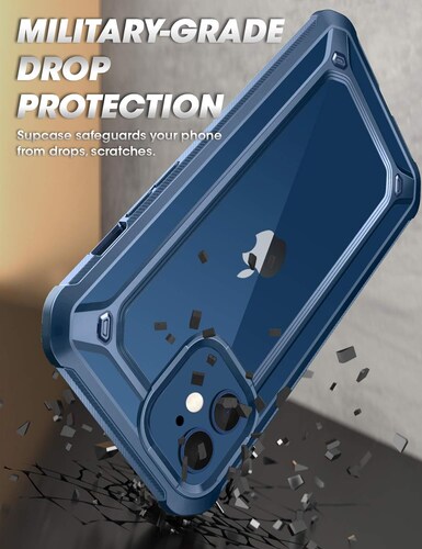 Funda SUPCASE Funda iPhone 12 iPhone 12 Pro 6.1 Pulgadas ad - Negro