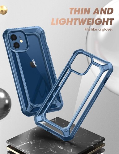 Funda SUPCASE Funda iPhone 12 iPhone 12 Pro 6.1 Pulgadas ad - Negro