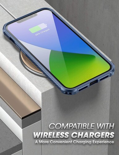 Funda SUPCASE Funda iPhone 12 iPhone 12 Pro 6.1 Pulgadas ad - Negro