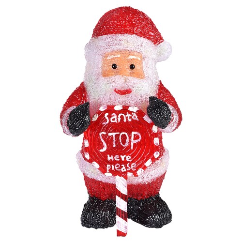 Santa Claus De Acrílico Con Luz, Decoración De Navidad.