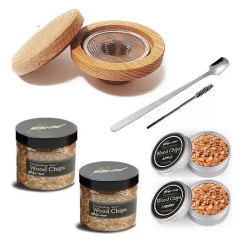 Ahumador De Cócteles Con 4 Astillas De Madera Aromatizadas