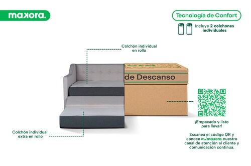 Cama Daybed individual doble Kelaya Makora Olivo No Incluye Colchones