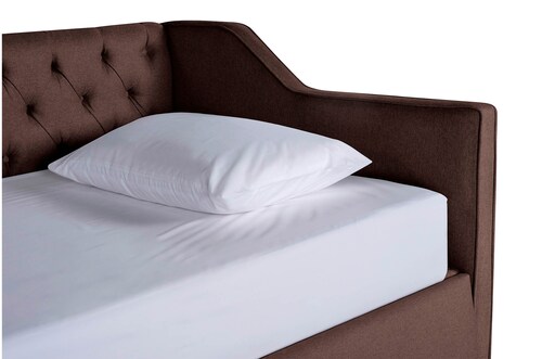 Cama Daybed individual doble Coralia Makora Chocolate No Incluye Colchones