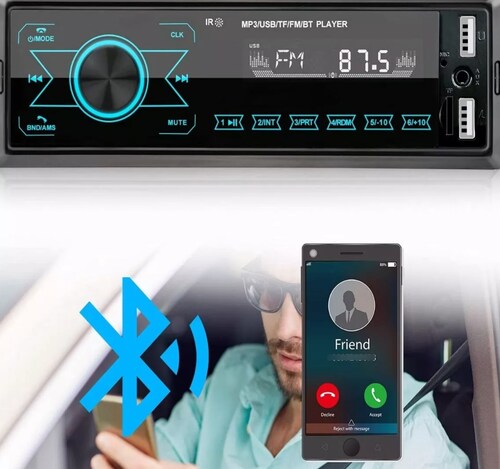 Reproductor Mp3 Para Coche Con Bluetooth Y Teclas Táctiles