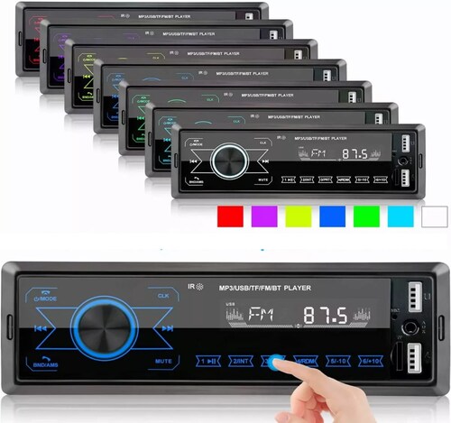 Reproductor Mp3 Para Coche Con Bluetooth Y Teclas Táctiles