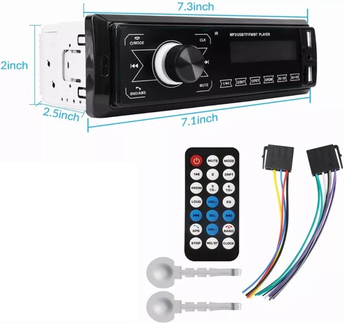Reproductor Mp3 Para Coche Con Bluetooth Y Teclas Táctiles
