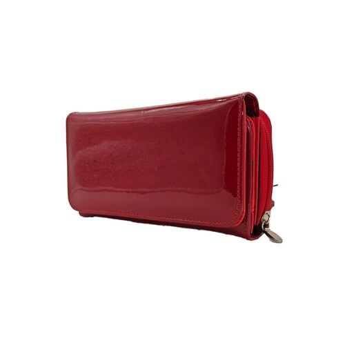 Cartera en Piel Charol FANA Gaga Rojo